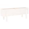 VidaXL Lit surélevé de jardin blanc 101x30x38 cm bois de pin massif 825185