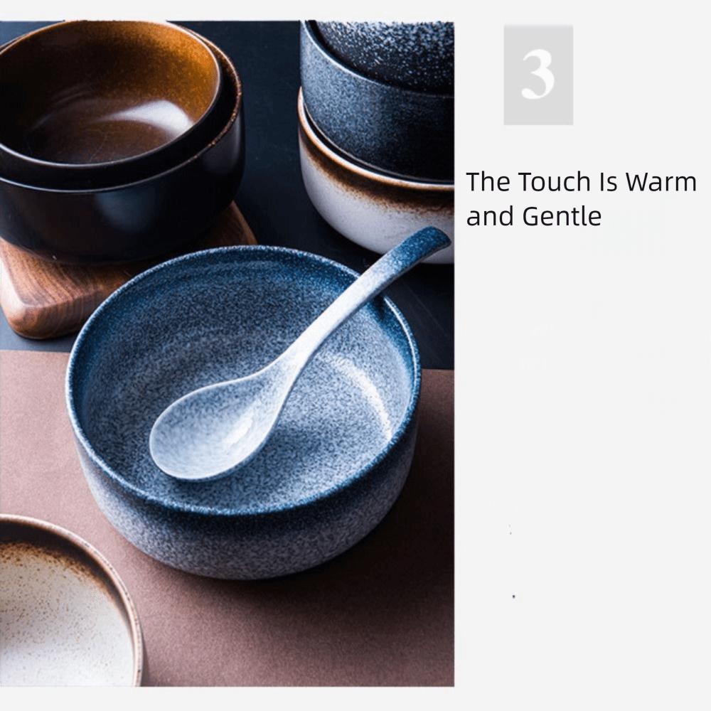 Retro Instant Noodle Bowl Japanese Style Soup Bowl Multifunctional Rice Bowl  Gift