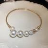 Irregular Shape Retro Pearl Necklace Exaggerated Design Evening Necklace  Party Wear