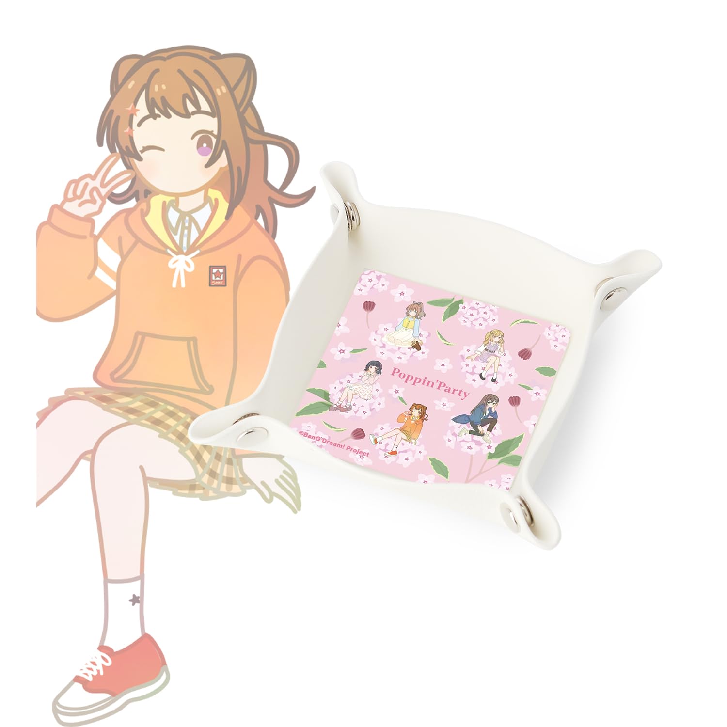 

BanG Girls Band Poppin Party Botania PU Кожа Мечта! Вечеринка! Многоярусный