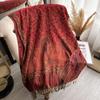Spring, Imitation Cashmere Scarf Women'S Fashion Ethnic Style Cashew Fringed Long Scarf Shawl