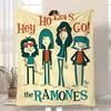 Rock Band R-Ramones Throw Kid-Friendly Flannel Throw Blanket Soft Warm Anti-Static Washable All Season