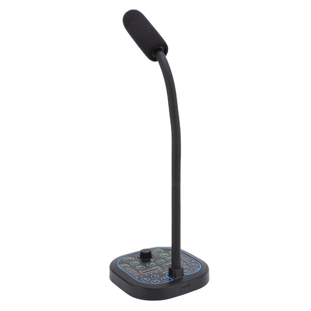 Handheld Microphone Voice Changer 16 Sound Effects Voice Changer Disguiser for Game Recording Phone Computer PC Laptop