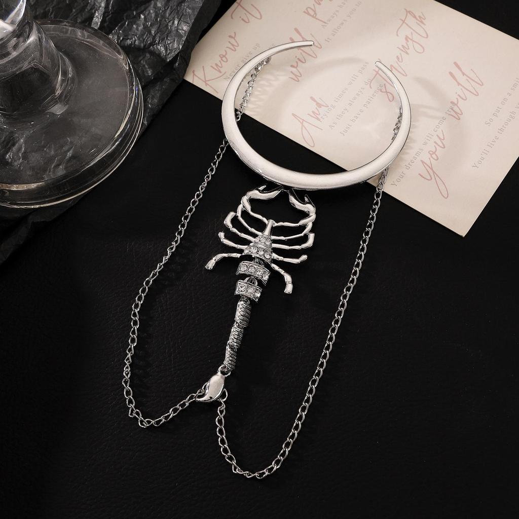 Retro Punk Scorpion Ear Studs & Armbands - Bold European & American Fashion Jewelry for Hot Girls