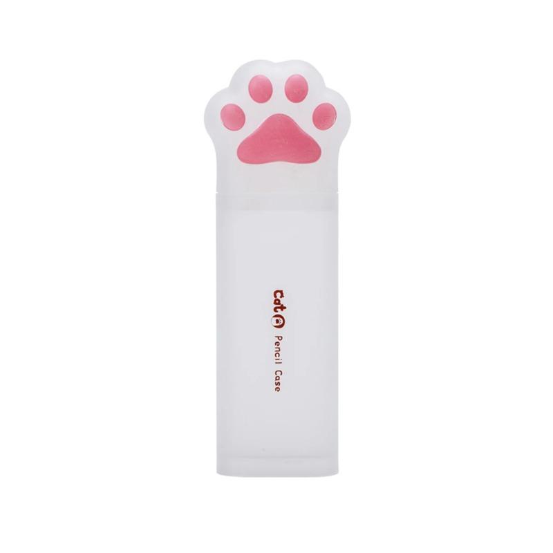 

1pcs Creative Cat s Paw Pattern Pencil Case Student Stationery Box Vertical Portable Storage Box Fashion School Supplies белый