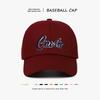 Retro three-dimensional embroidery baseball hat men's and women's curved brim soft top casual versatile sunscreen sunshade cap tide