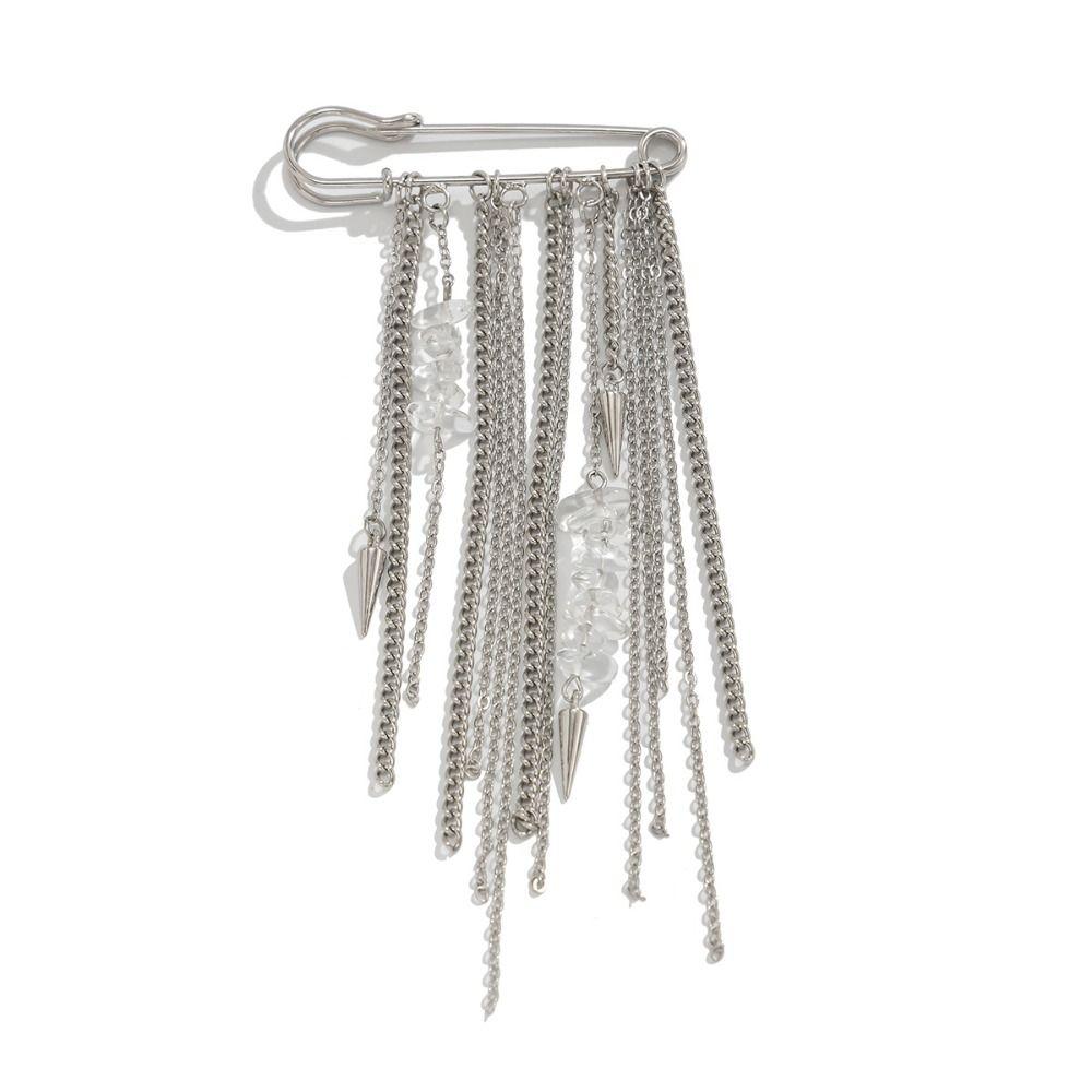Detachable Pearl Bow Brooch Tassel Jean Fit Tighten Buckle Fixed Clothes Pin Clothing Accessories