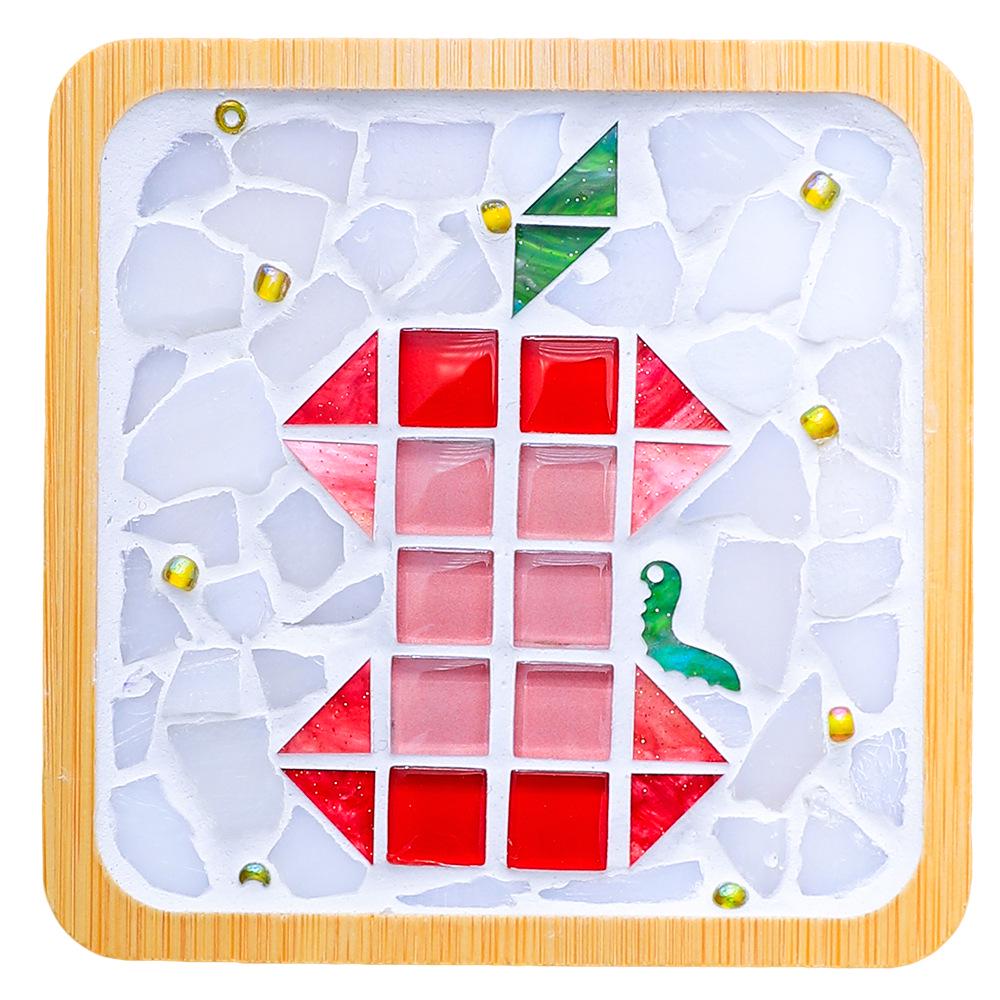 Handmade Mosaic Fruit Coaster DIY Kit: Children's Puzzle Craft for Kindergarten Team Building