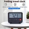 Digital Travel Alarm Clock Foldable Electronic Clock with Calendar BacklightSnooze Temperature LCD Thermometer Travel Desk Clock