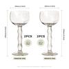 Champagne Glasses Luxury Set - Vintage Wave Pulled Stem Lead-Free Crystal Glassware for Cocktails, Perfect New Year's Gift