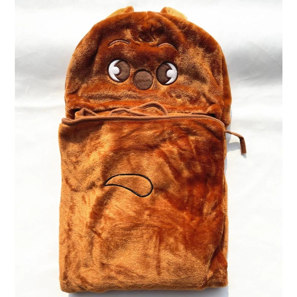 MINISO Kpop Skzoos Hooded Blanket Cartoon Cute Flannel Lazy Shawl Cape Blankets Bangchan LeeKnow ChangBin Felix Gifts Home Decor