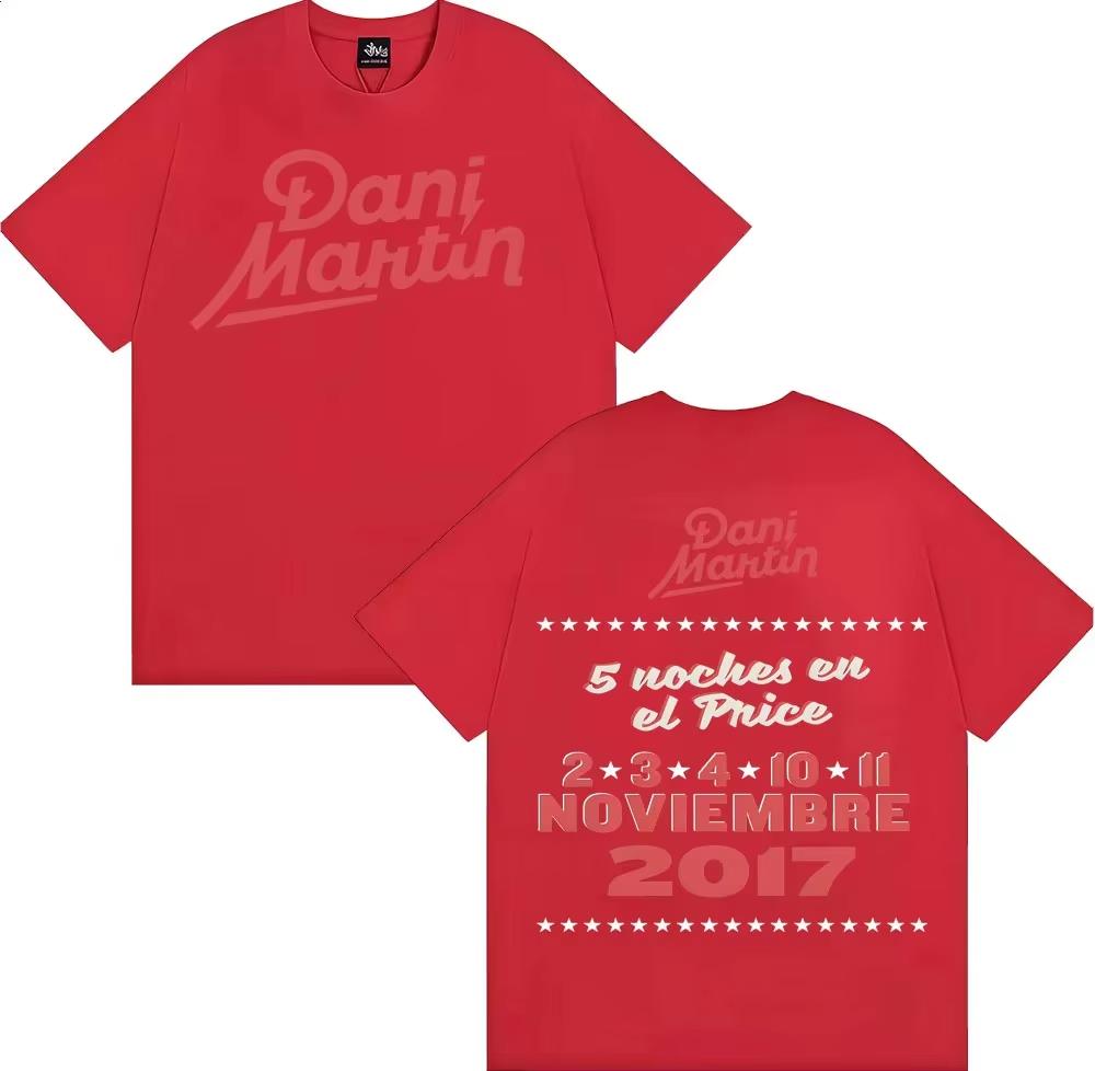 Rapper Dani Martin Noviembre Merch Tee Shirt Men Clothing Harajuku Gothic T Shirts Casual Pure Cotton High Quality Tshirts