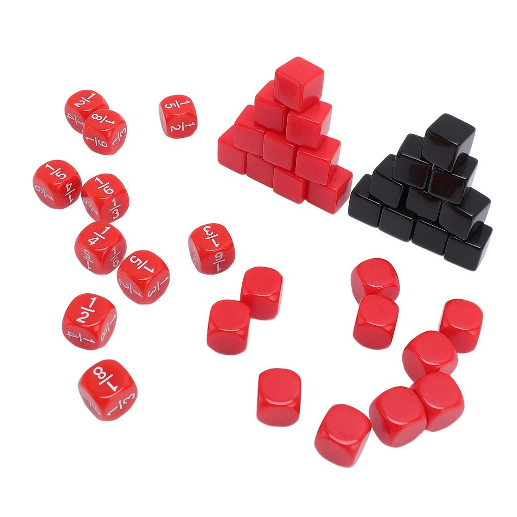 40pcs 6 Sided Dice 16mm Cube Classic Dice Set with Storage Bag for Education Games