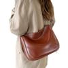 New Versatile Broadband High-capacity Crossbody Bag for Women's Niche Leather Shoulder Bag, Simple and Fashionable Cowhide Soft Bag