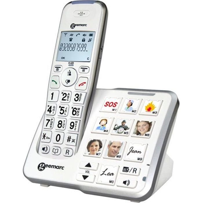Téléphone amplifié sans fil GEEMARC AmpliDECT295 PHOTO avec mémoire photo et répondeur intégré