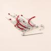 Retro Brooch Pin with Red Bead Accent and Flowing Tassels Detail Multi Chain Detail Alloy Corsage Stylish Enhancement