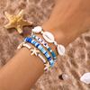 Buntes Polymer Clay Stapelbares Perlen Freundschaft Surfer Armband Set für Damen Mädchen Boho Y2K Sommer Strand Mehrschichtige Armbänder