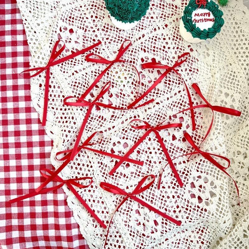 10Pcs Bow Ribbon Cake Decoration Desserts Home Decor Birthday Party Kids Wedding Valentine's Day Evening Events Dessert Decor