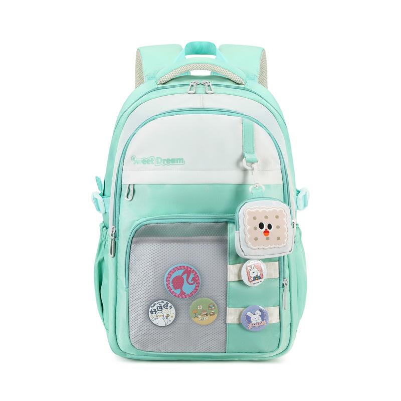 Simple Schoolbag Female Middle School Students Large Capacity Junior High School Children Backpack Backpack Fashion