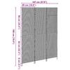 Room Divider Beige 147 X 180 Cm Poly Rattan