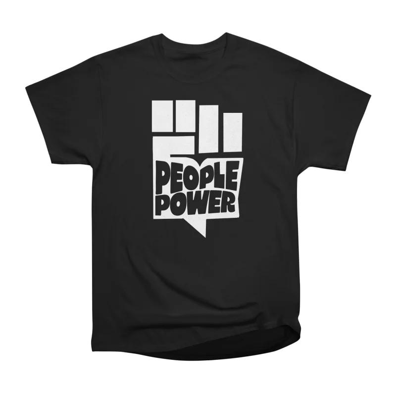 

Men Casual Shirts Short Sleeves PEOPLE POWER Tees Oversized T-shirts S чёрный