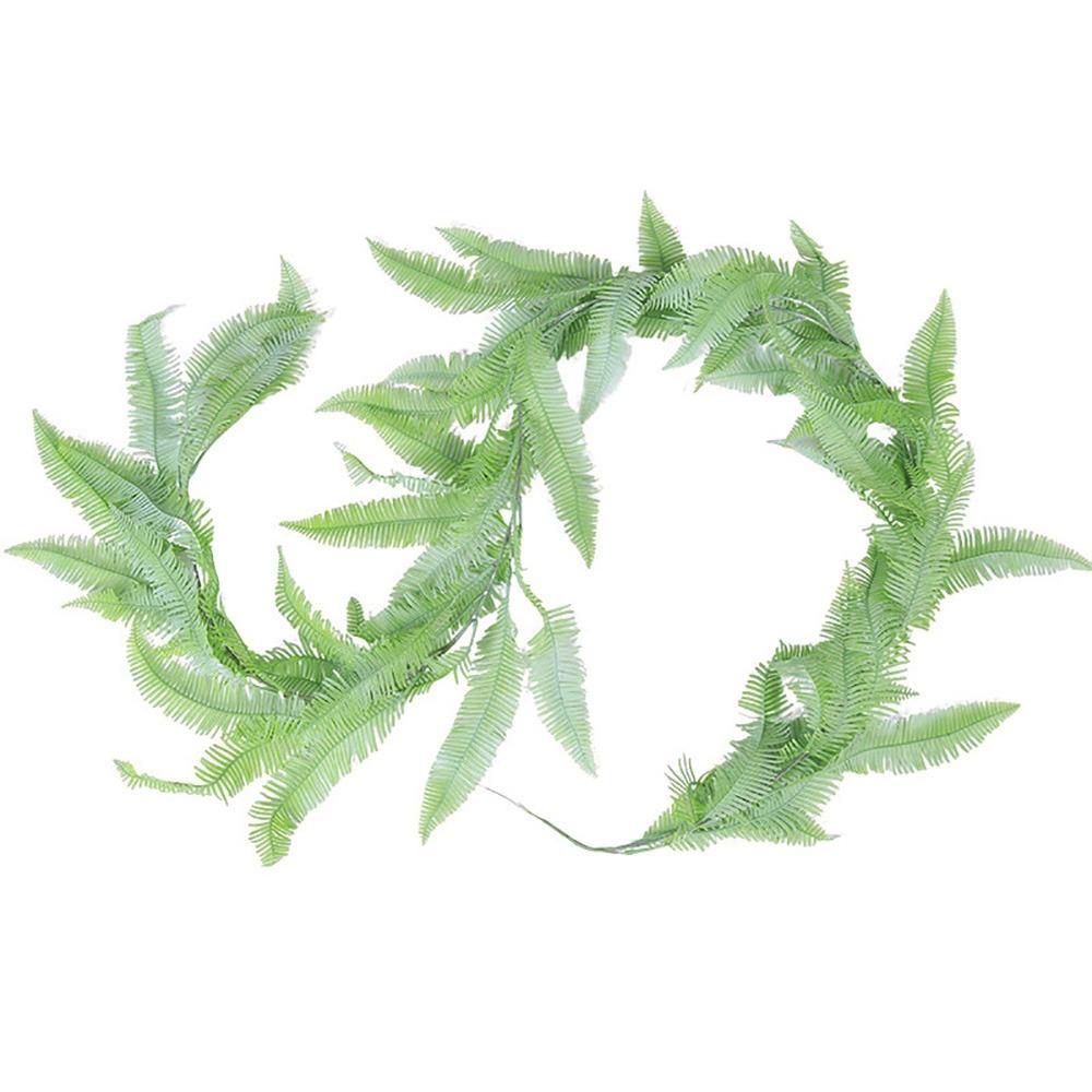 Extra Long Artificial Plant Vine Various Types Faux Leaf Vine  Party Supplies 1-Light Green