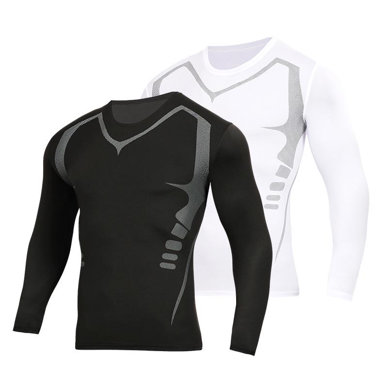 Men's Quick-Dry Compression Sports T-Shirt: Cross-Border Fitness, Short/Long Sleeve Options for Running, Basketball, Football