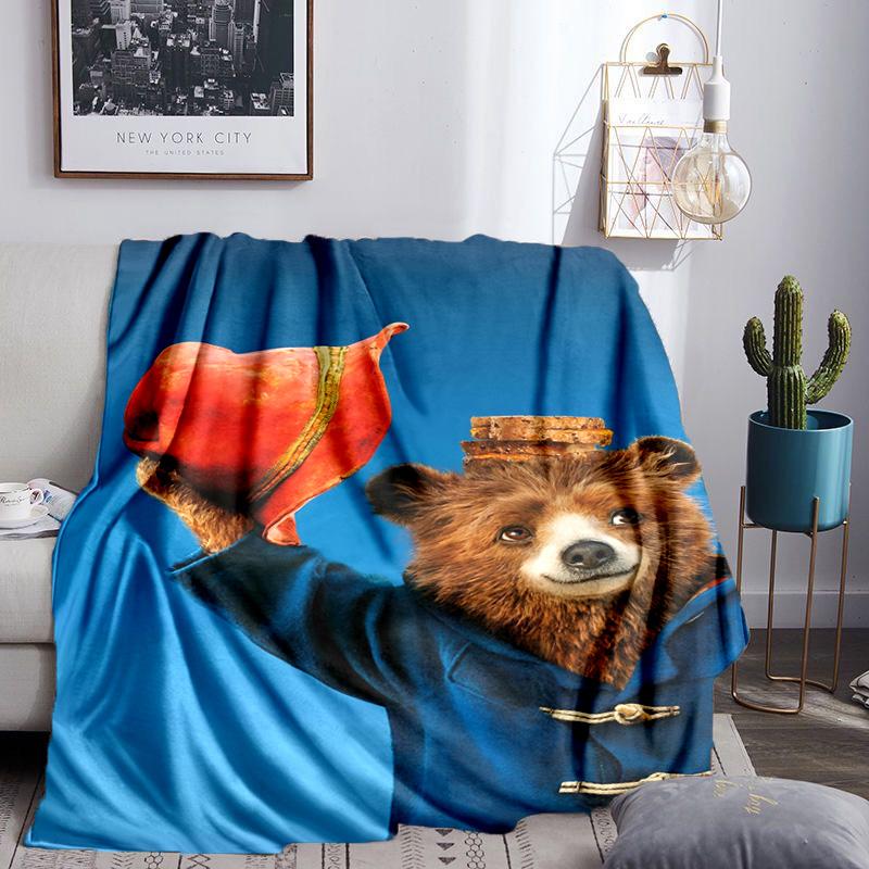 Paddington Adventures Throws Blanket Flannel Blankets Plush for Couch Bed Gifts for Men Women Travel picnic blanket Christmas fan gifts