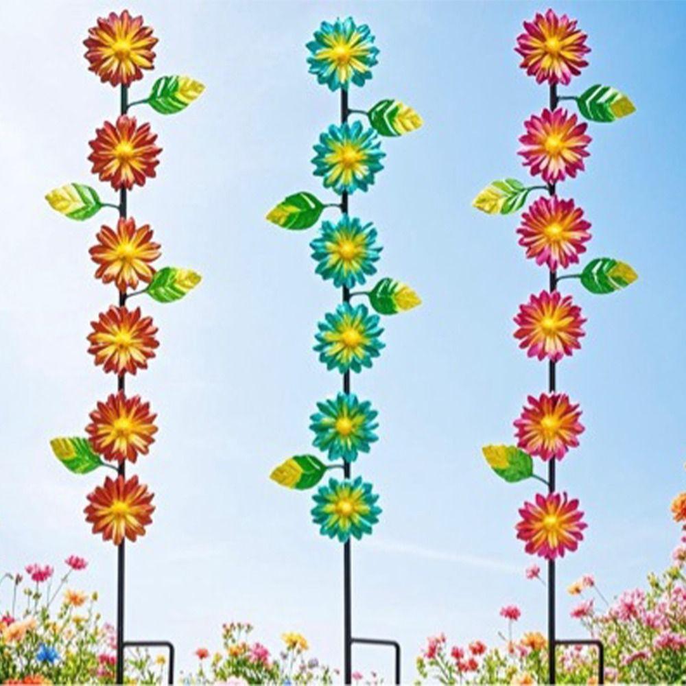 3pcs Micro Landscapes Decoration Metal Decorative Garden Stakes Plant Shaped Creative Garden Pile Art Floor Plugs Home