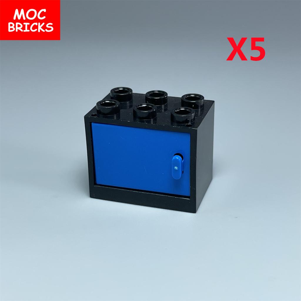 MOC Blocks Box Cupboard Container 2x3x2 Cabinets Assembles Particles 4532 4533 City House Construction Bricks Parts