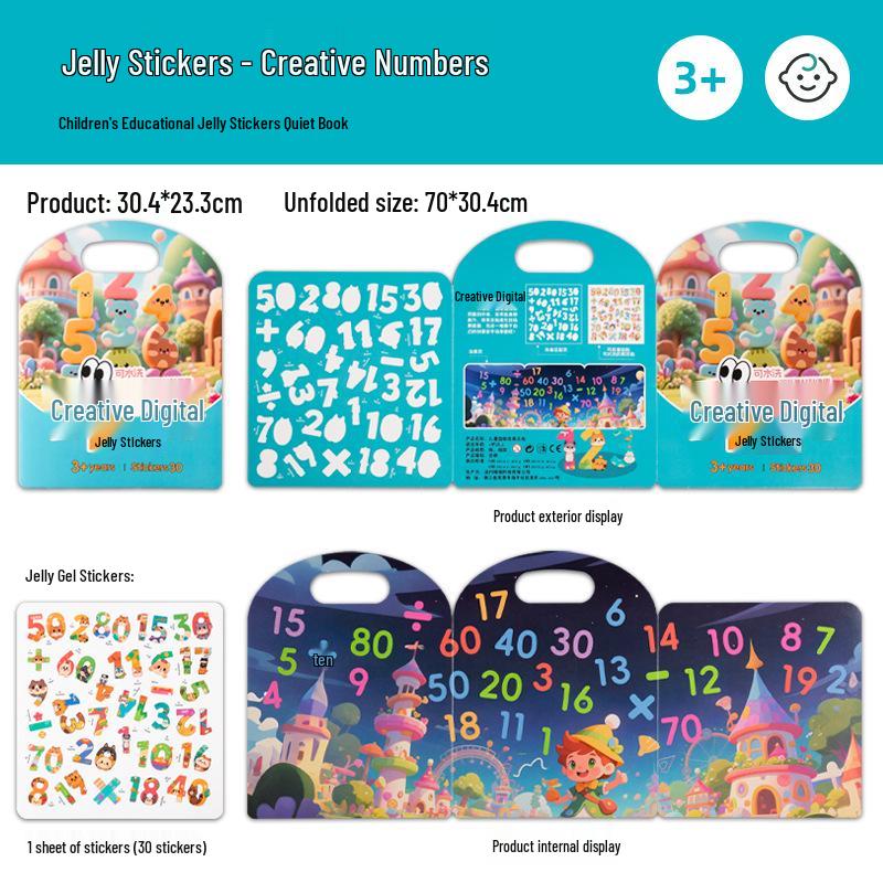Children s Jelly Sticker Quiet Book: Educational Toy for Ages 3-6