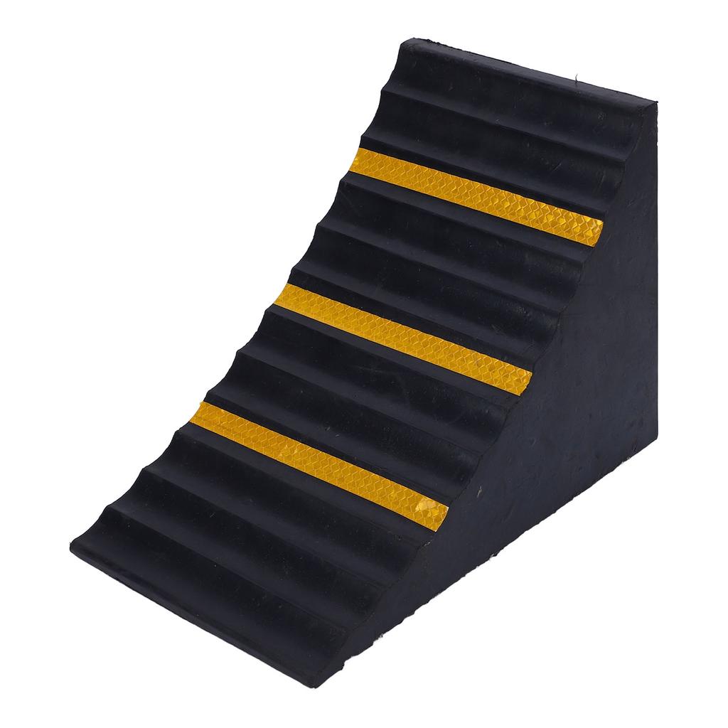 Hochbelastbarer Gummi-Unterlegkeil 9,8 x 6,3 x 7,5 Zoll Wetterfest Erhöhte Sicherheit Tragbarer Reifenblock
