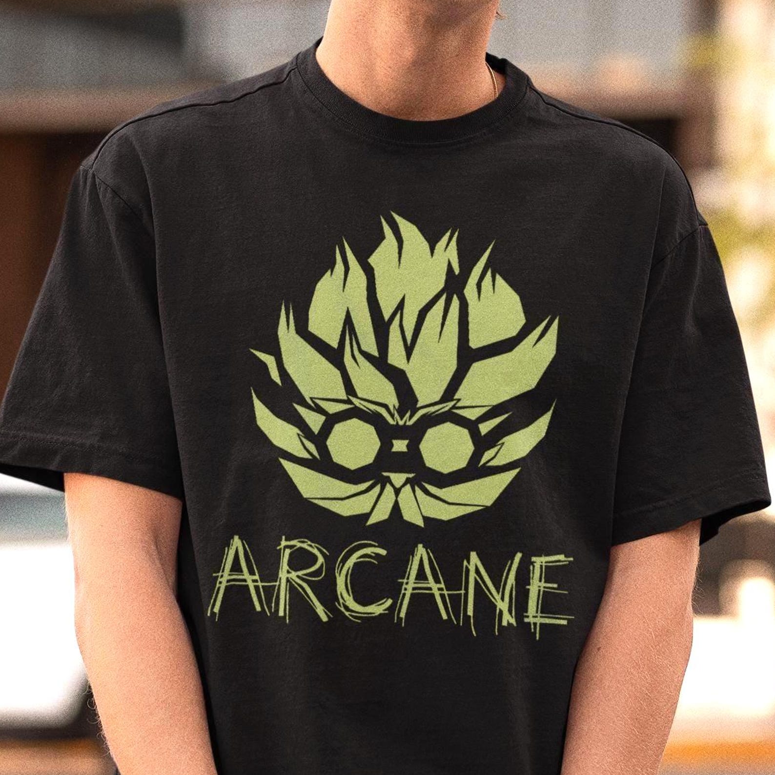 Arcane Symbol League of Legends Shirt - Jinx Tshirt,Video Game Sweatshirt,Lol T-shirt L