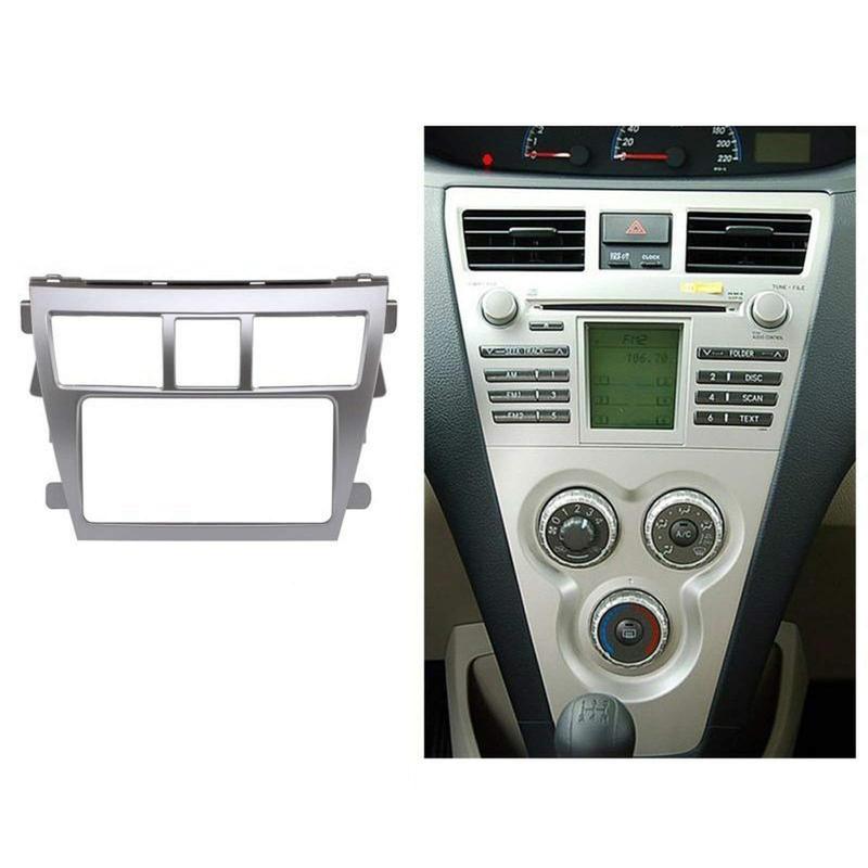Car Radio Fascia Panel for Toyota Vios Yaris Sedan Belta Frame Stereo Mount Trim Kit Face Plate Audio DVD Navigation 2 Din