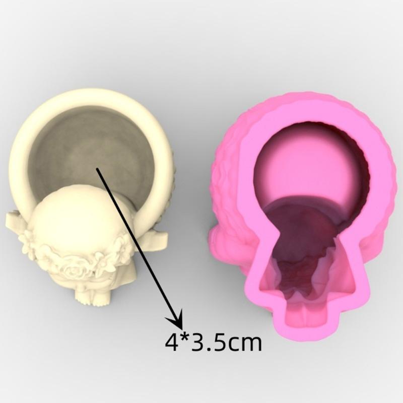 Cute Doll Girl Series Succulent Flower Pot Mould Gypsum Concrete Crystal Epoxy Resin Mold Flower Vase Silicone Mold