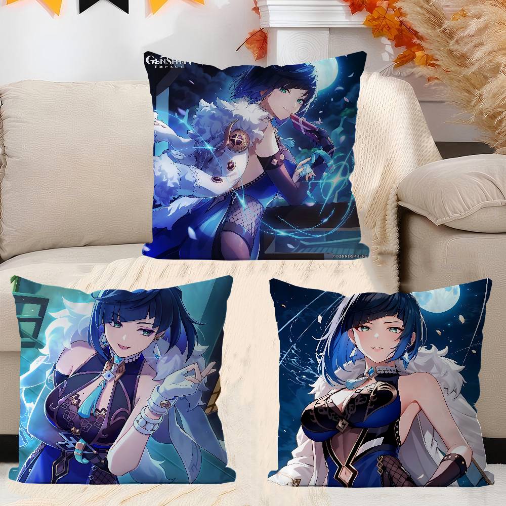 Y-Yelan Anime Game Pillow Anime Pillow Sofa Bed Head Pillow Cover Cushion Cover 45x45 Cm Fashion