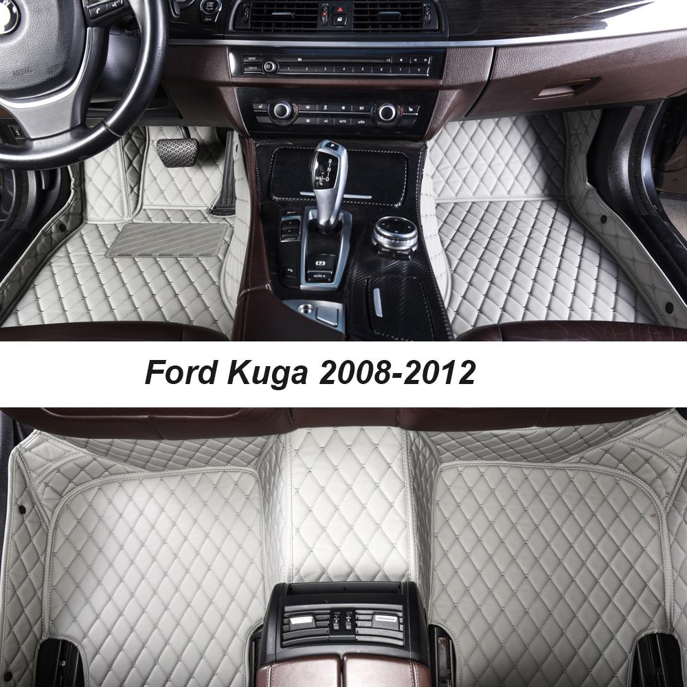 

Автомобильные коврики для Ford Kuga 2008-2012, автоматический центр дропшиппинг, аксессуары для интерьера, 100% подходят, кожаные ковры, коврики для ног