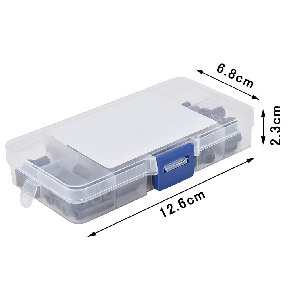 PENGLIN 100 Peças Arruela Espaçadora Redonda de Nylon para Parafusos M3, Espaçador Redondo de Nylon ABS
