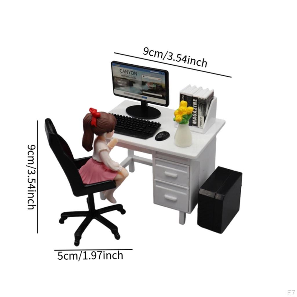 Mini Office Desk And Chair Set, Role-playing Toy, Learning Model, Creative Children's