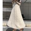 Women's Autumn and Winter Mid-length Wave Diamond Knit Half-body Skirt