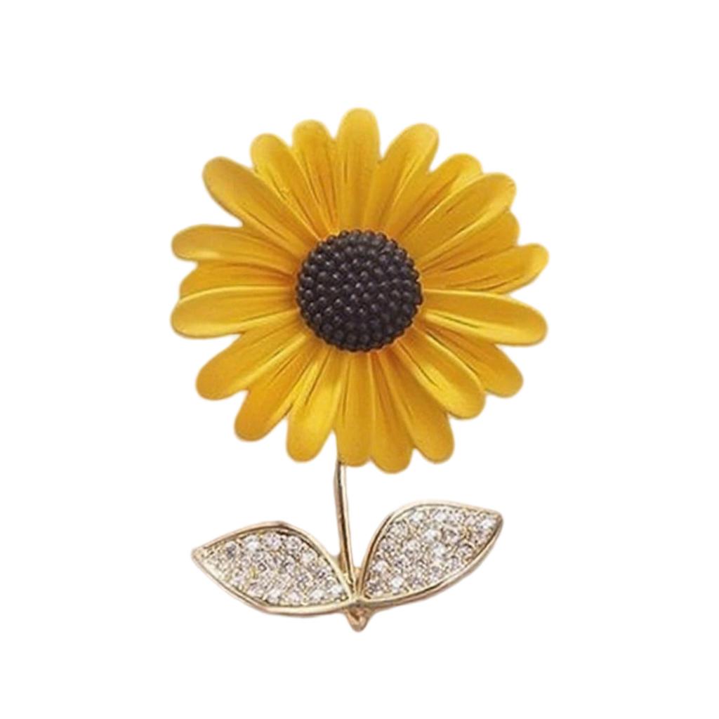 Versatile Sunflower Alloy Pin Multipurpose Decoration For Clothing Handbags Special Occasions Sturdy Wear