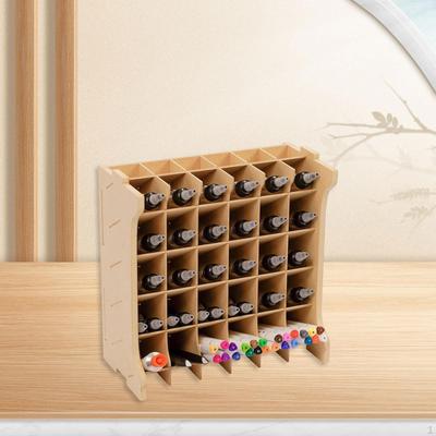 Paint Rack Organizer, MDF, Practical for 30 Bottles, Premium, Sturdy, Lightweight, Model Tools