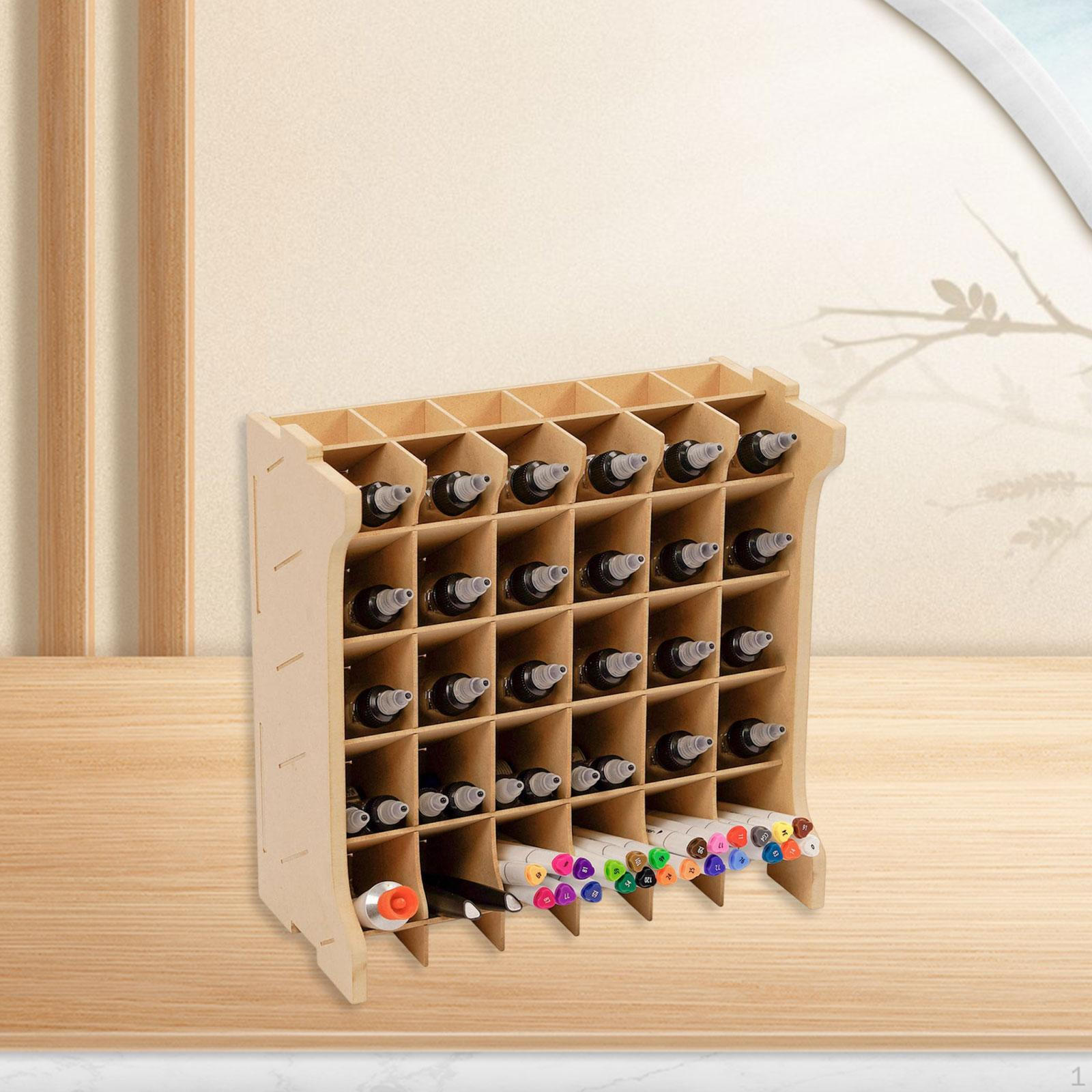 

Paint Rack Organizer, MDF, Practical for 30 Bottles, Premium, Sturdy, Lightweight, Model Tools