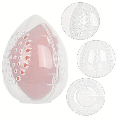 8pcs Transparent Makeup Egg Case Travel Puff Organizer Colored Beauty Sponge Storage for Women Girls Cosmetic Bag