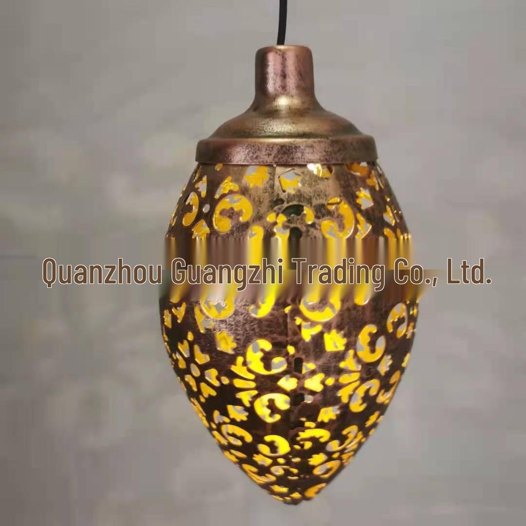 Cross-border Outdoor Iron Solar Floodlight for Courtyard, Garden, Balcony Decoration, Landscape, and Wall Hanging.