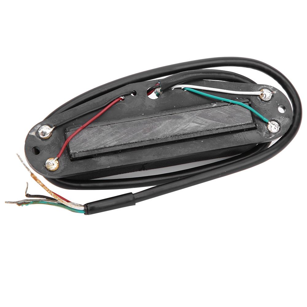 Tonabnehmer Kleine E-Gitarrenteile Musikinstrumentenzubehör für ST DualRail 11K Widerstand(Weiß Schwarz-Schiene )