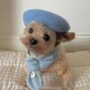 1 Pcs Mini Pet Decor Solid Color Cat Hat Pet Wool Cap Dog Beret Pet Headwear