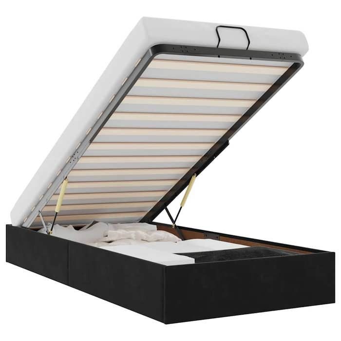 VidaXL Cadre de lit ottoman sans matelas noir 80x200 cm velours, cadre de lit, cadre de lit ottoman, cadre de lit avec 3310927