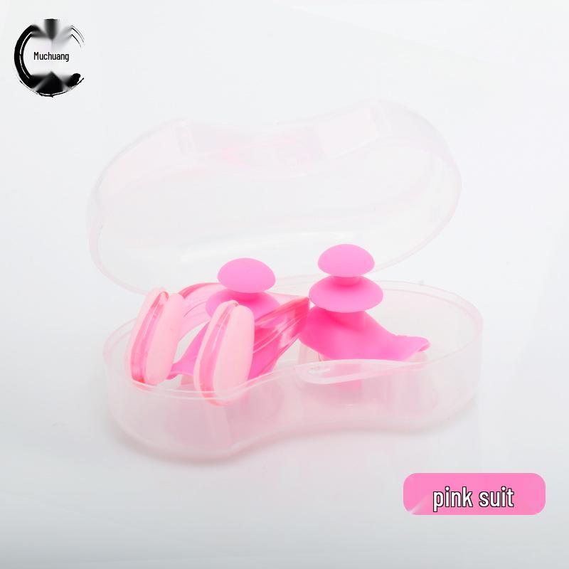 Silicone Waterproof Swimming Earplugs & Nose Clip Set - New Upgrade