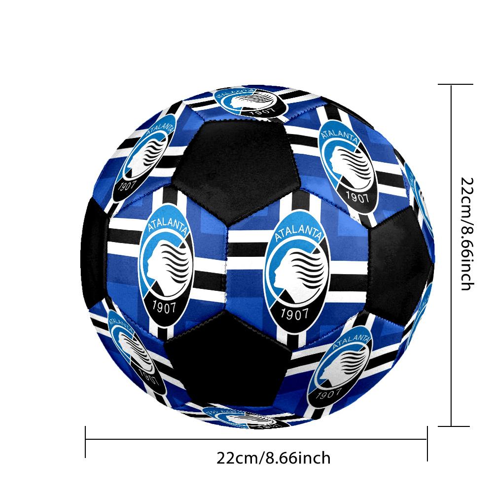 Pallone da Calcio Indoor Atalanta Colorato Cucito a Macchina PVC Misura 5 Pronto per Allenamento di Squadra e Competizione Durevole Alto Rimbalzo Fantastico Regalo Sportivo